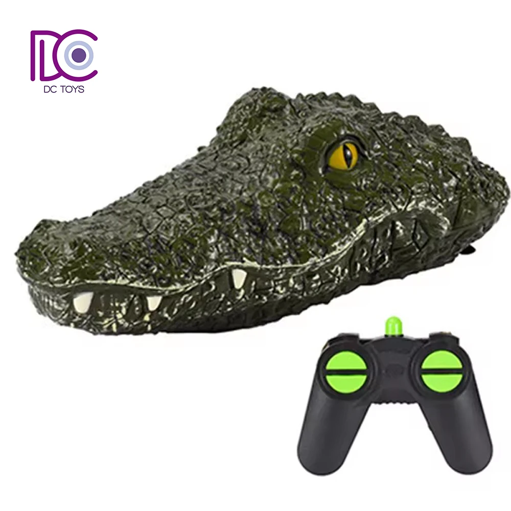 DC newest design 4 Channels Battery Operated Animal Boat 2.4G Crocodile RC Ship