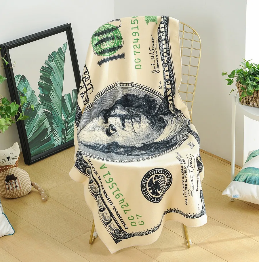 customized water absorbent quick dry dollars print microfiber beach towel