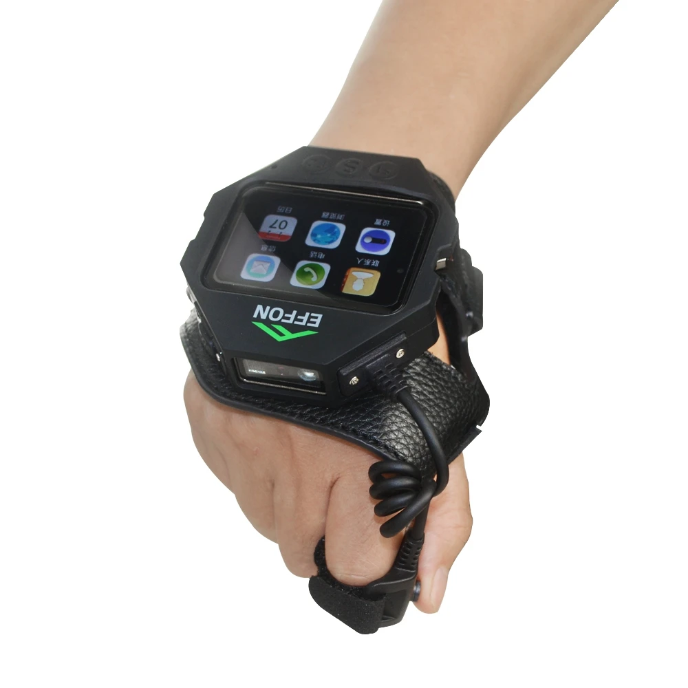 Android портативный переносной триггерный кольцевой сканер штрих-кода считыватель и умные часы 2 в 1 PDA