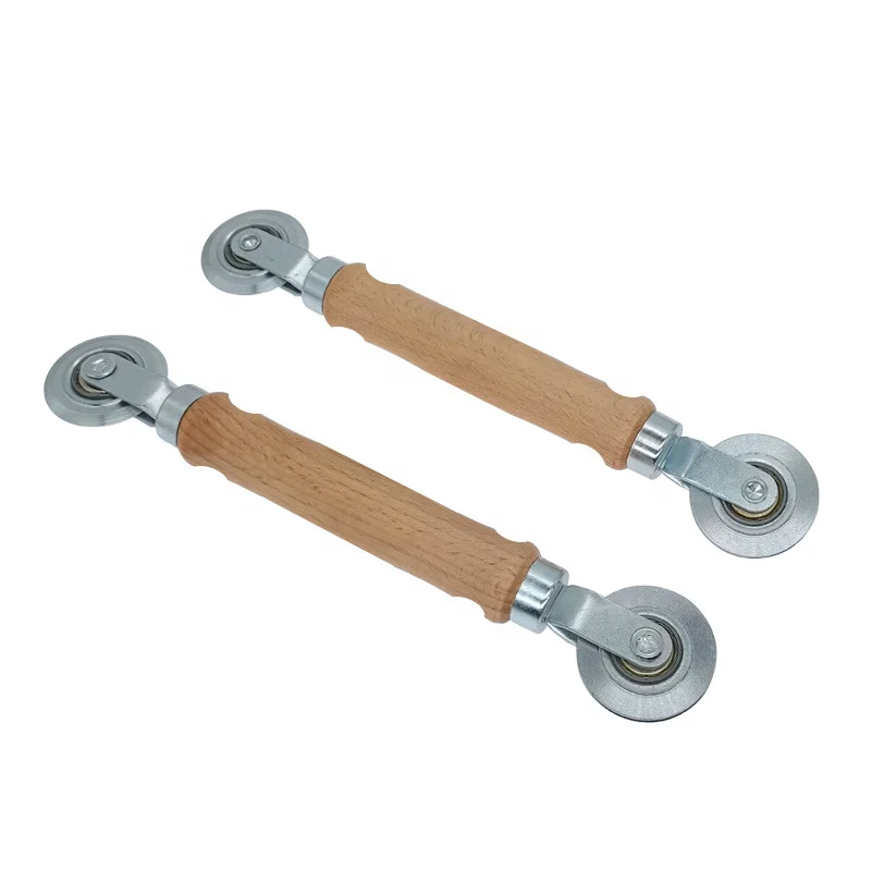 Door and Window Pulley Metal Car Window Shade Pinch Roller Anti-Mosquito Screen Window Net Layering Tool With Wooden Handle