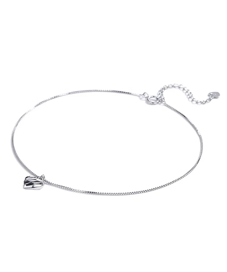 European American Style Platinum Gold Plated Anklet Simple Temperament Foot Decoration for Girls Made of Sterling Silver S925