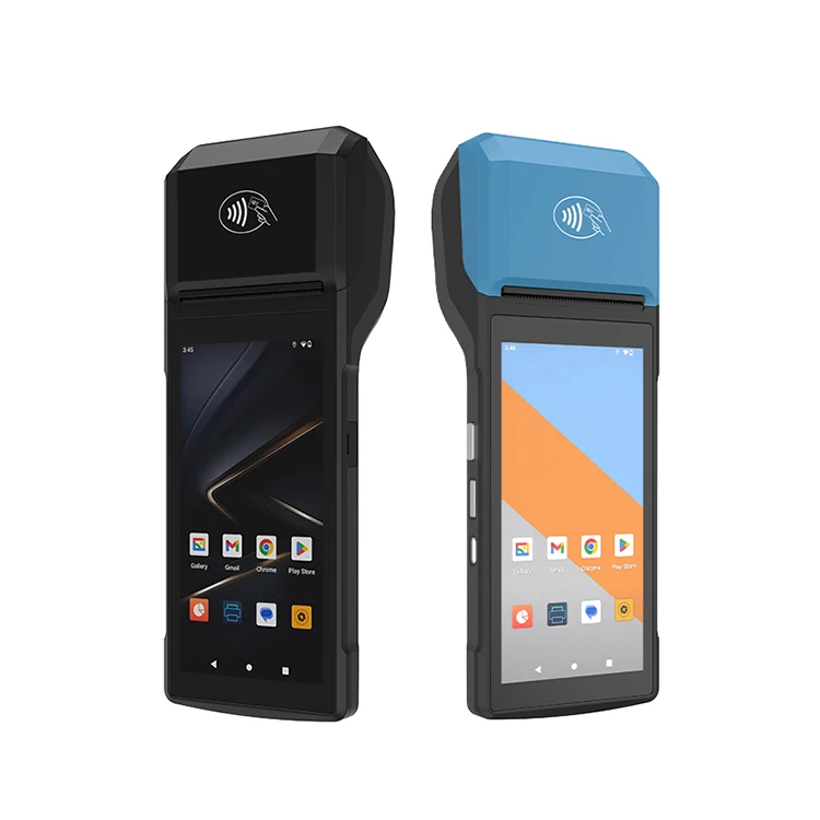Заводская цена 5 дюймов портативная NFC Мобильная система POS android pos машина со встроенным термопринтером 58 мм H10P