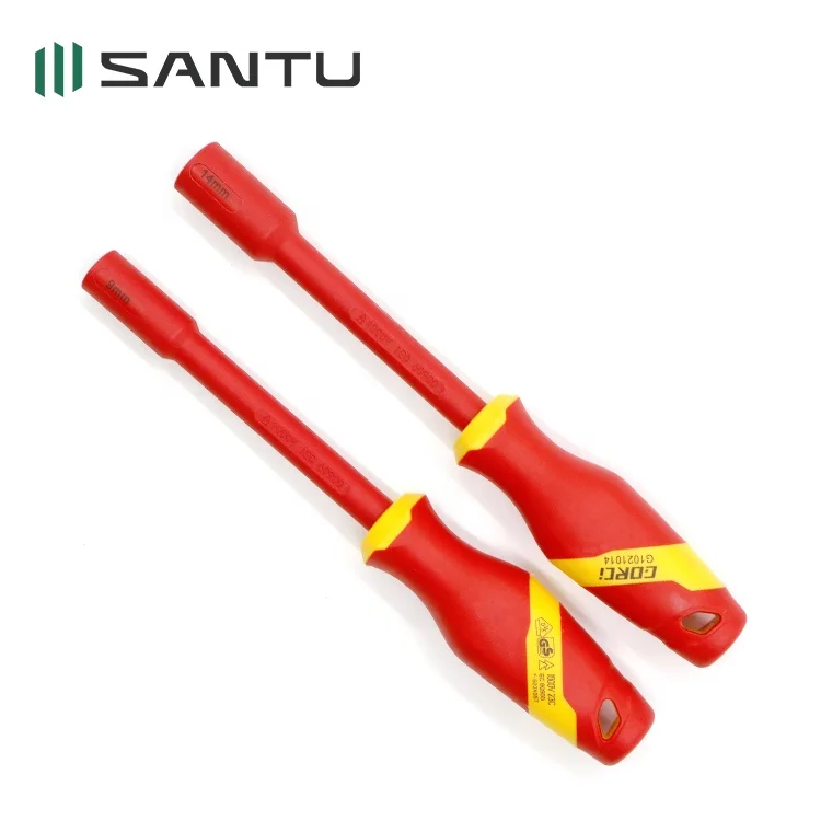 Santu G1021004-G1021014 1000V Electrical Tools Insulated 1000v Electrician Tool Kit VDE Nut Driver with Screwdriver Handle