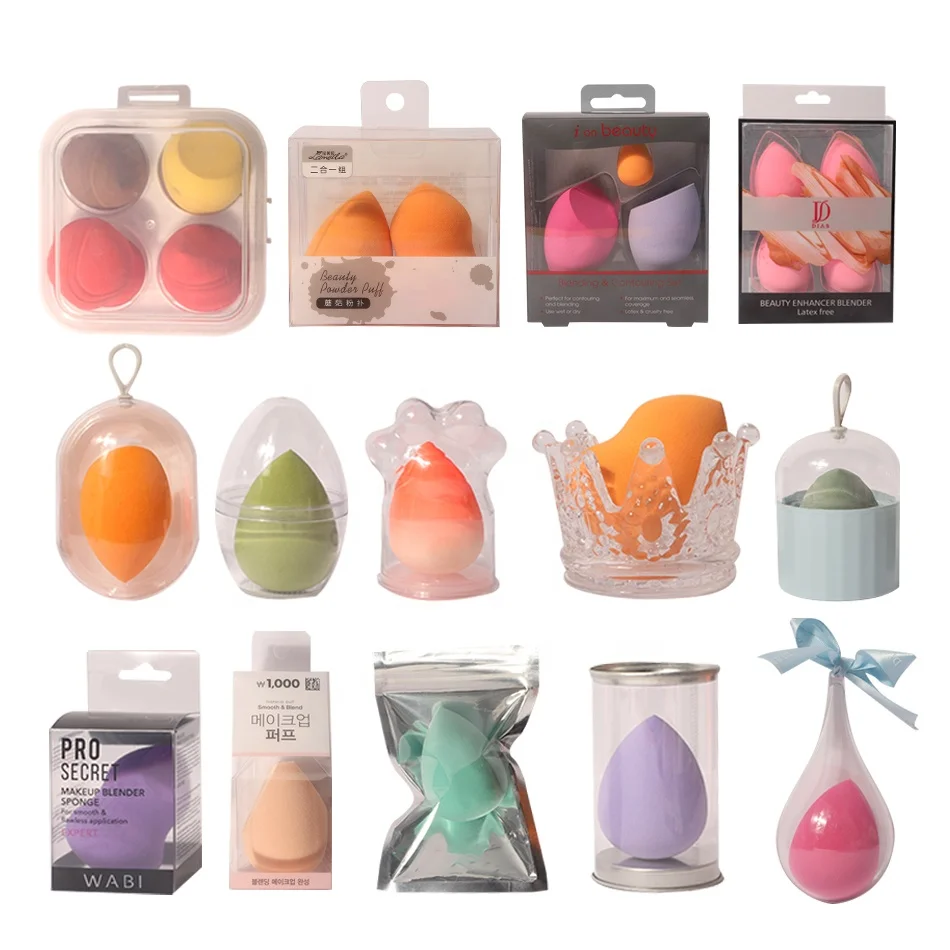 Beauty Egg Soft Powder Puff Blending Custom Logo Microfiber Private Label Latex Free Makeup Blender Sponges For Make Up