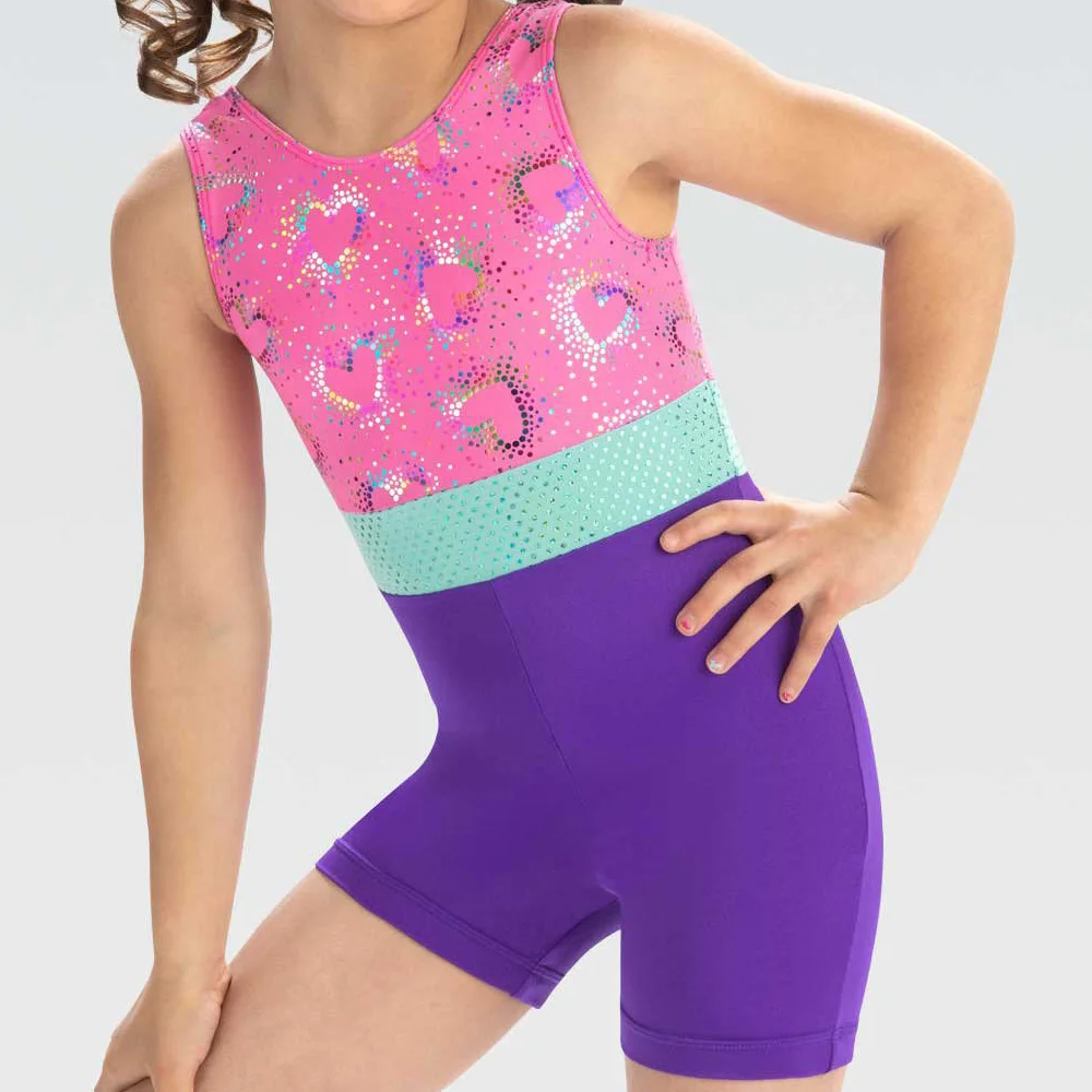 Little girl dance gymnastic ballet leotard lycra