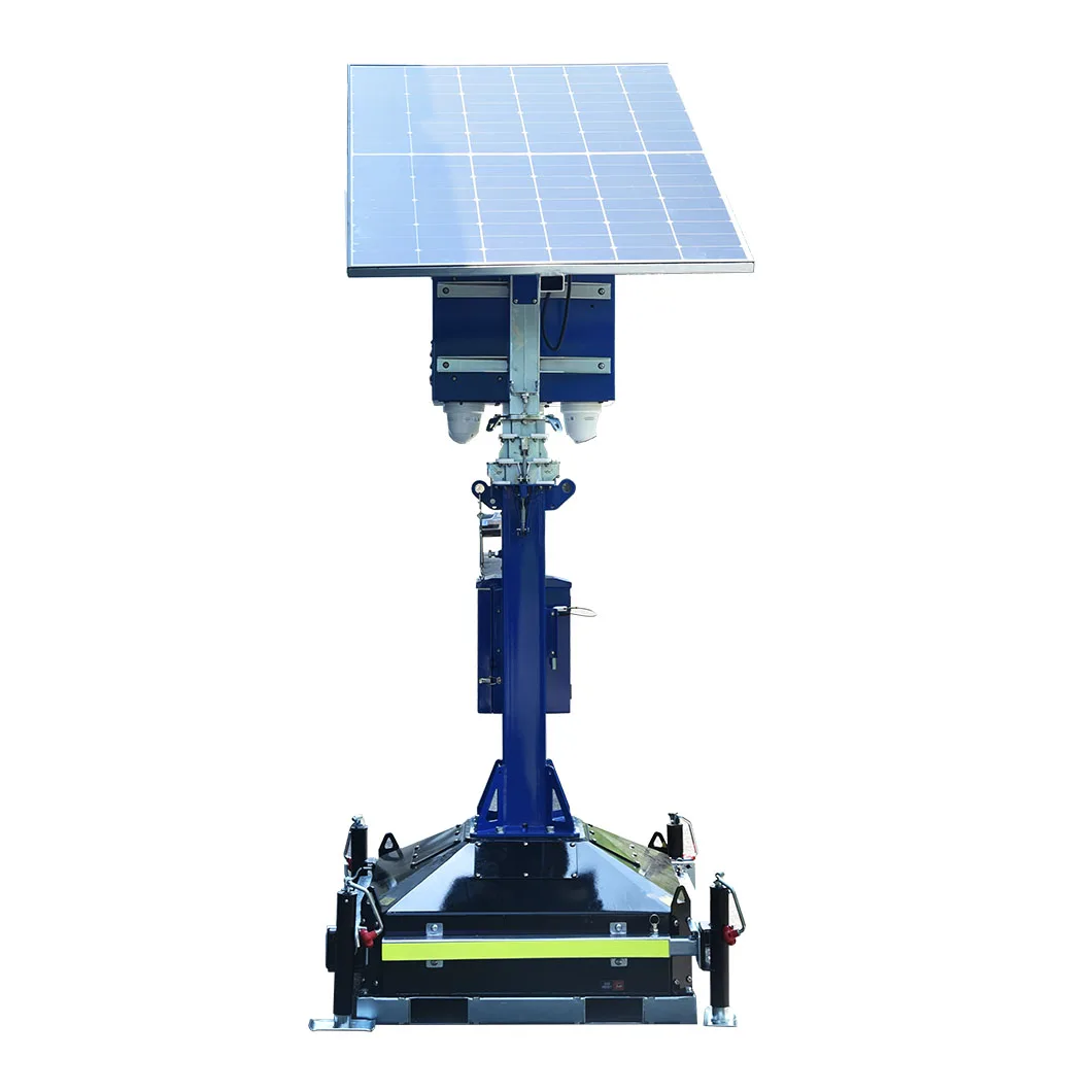 block type solar power street CCTV camera surveillance tower