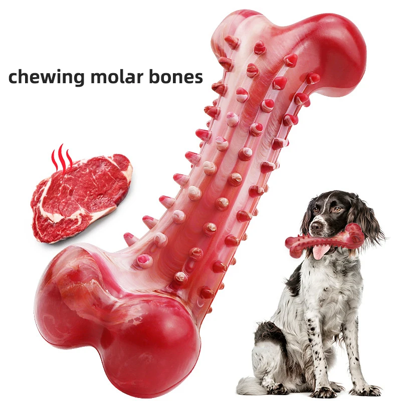 Top Seller Ultra Durable Pet Tooth Cleaning Interactive Bone Toys Rubber Dog Chew Toy For Aggressive Chewers