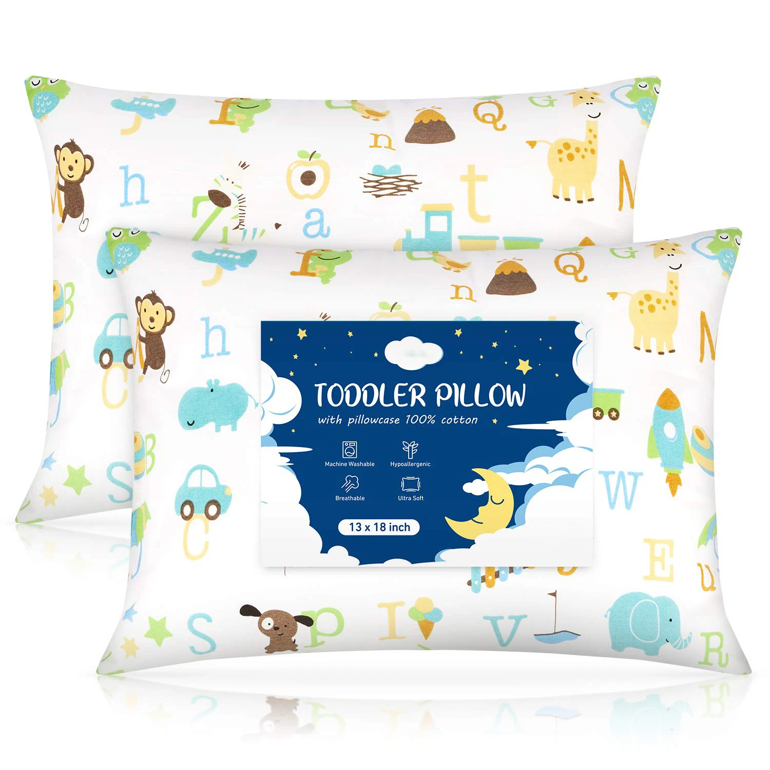 Saint Glory Sleeping Pillow High quality Customized Travel Toddler Small Kids Baby Pillows with pillowcase cotton
