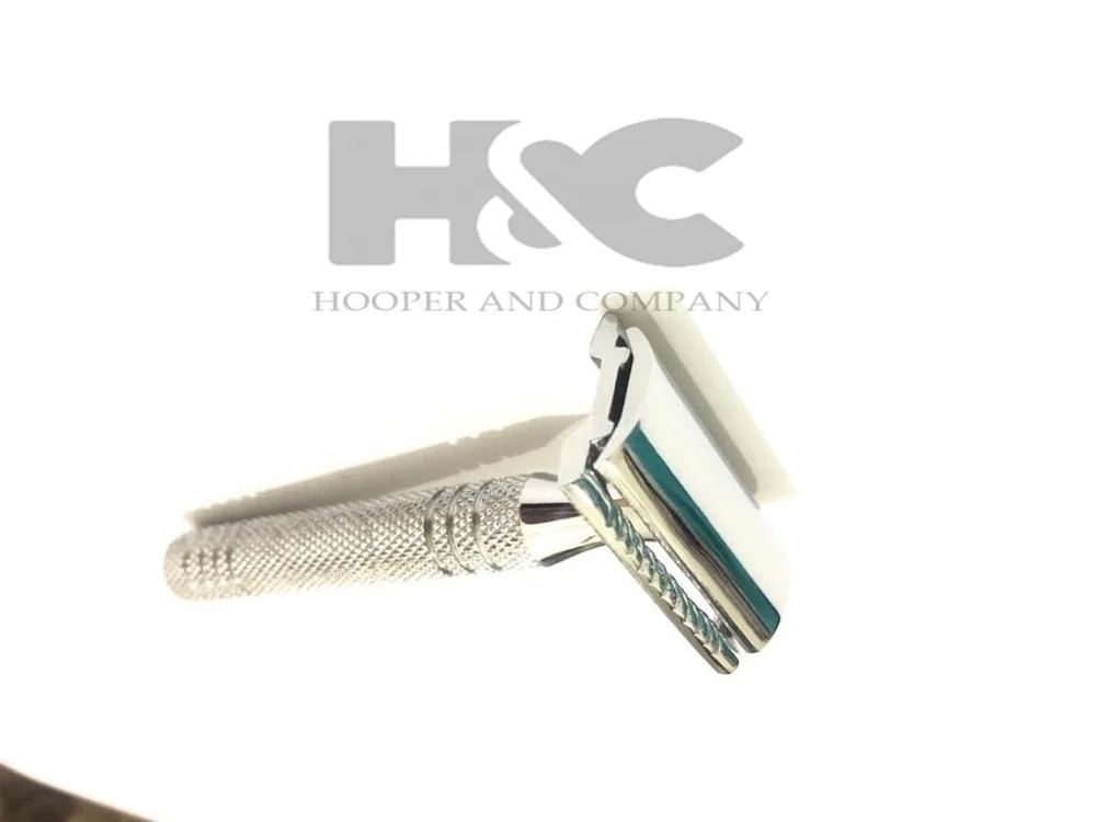 Long Handled Chrome Plated Double Edge Safety Razor for Classic Shaving Sustainable Stainless steel custom design