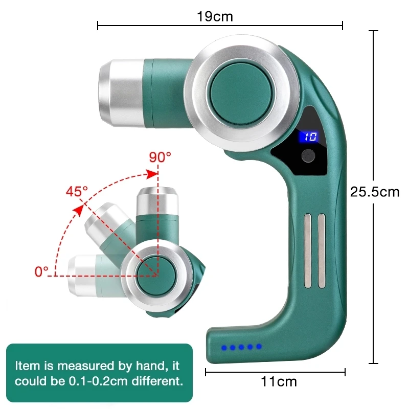 
2021 Popular Picks Deep Tissue Percussion Massager Massage Gun with 6 Heads and 10 Adjustable Speeds 