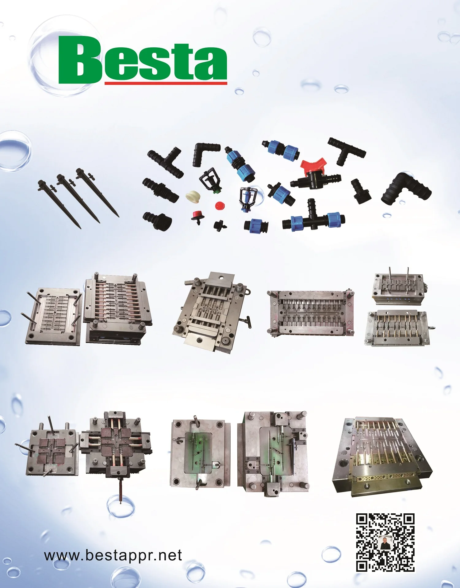 Plastic Injection molds  Mould with minecraft molds manufacturer in China irrigation farm water system plastic sprinkler mold