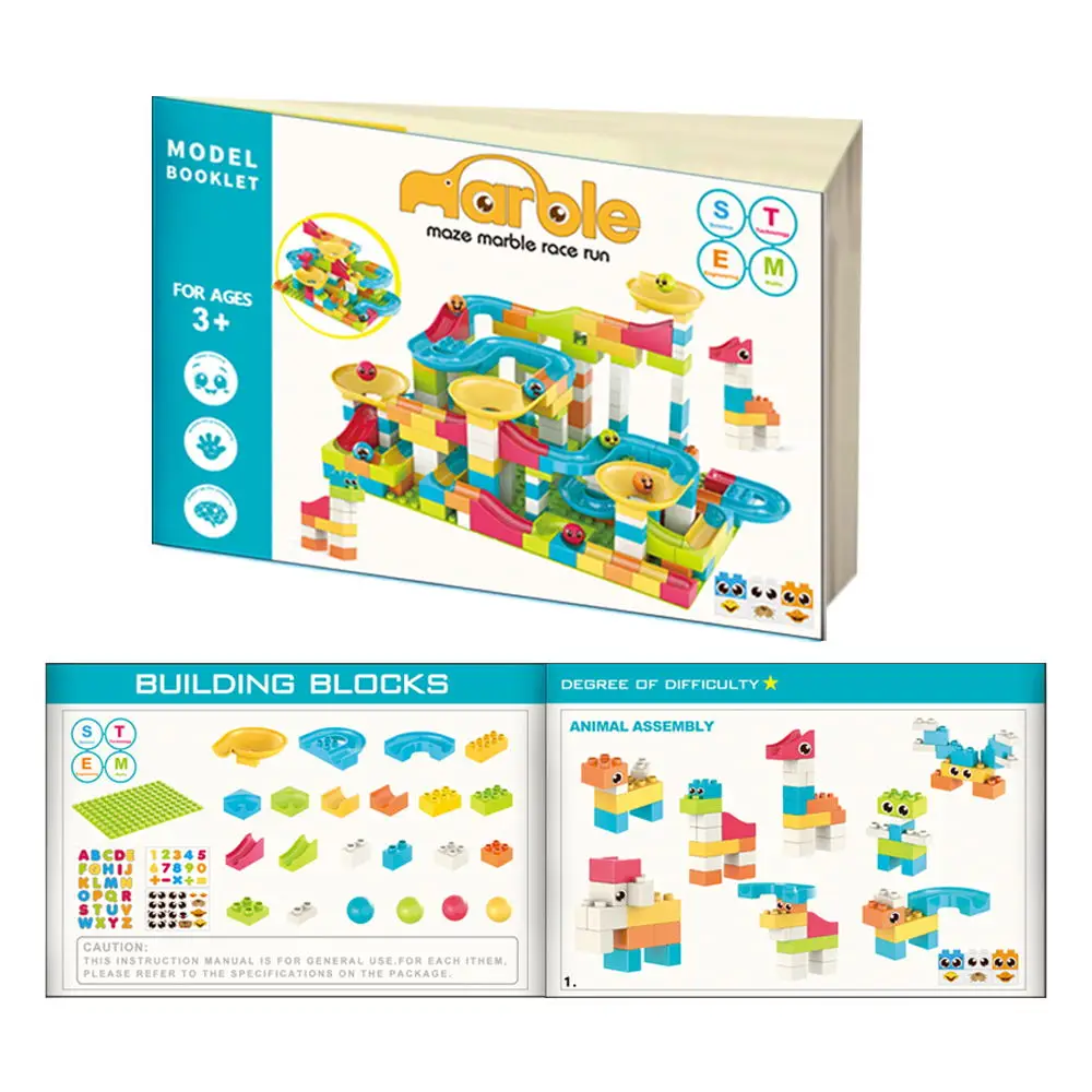 
120 PCS Educational Plastic Construction Set Marble Race Run 