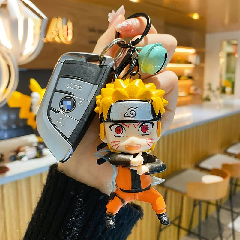 New arrivals Japanese Anime keychain resin crafts Sasuke Itachi Kakashi tsunade Narut metal Keychains action figure for kids