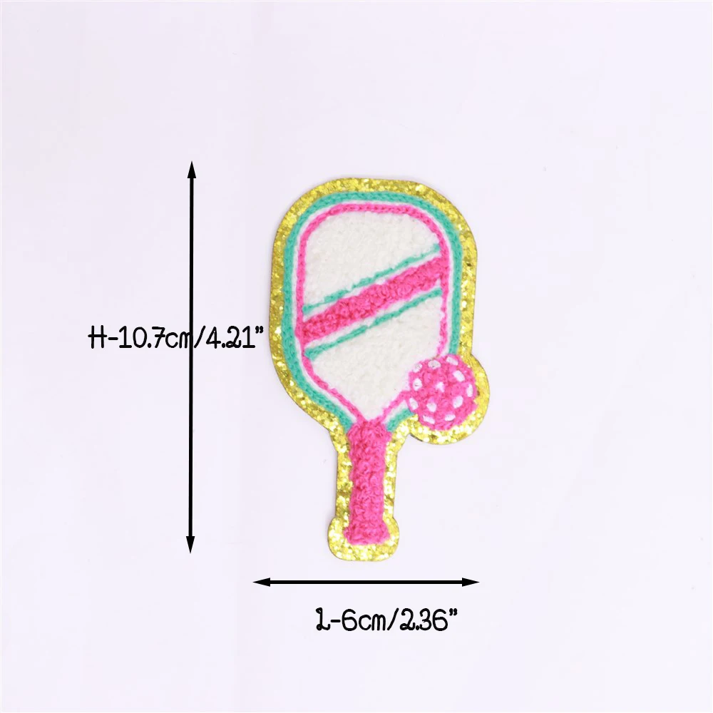 Keymay Fast Ship Sticky On DIY Tennis Soccer Tennis Racket Pickle Ball Embroidery Craft Clothing Jacket Bag Football Patch