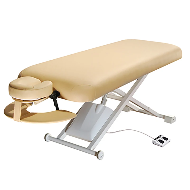 Оптовая продажа, многоцветный электрический массажный стол для салона красоты, усовершенствованная гидравлическая система, кожаный массажный стол для косметики