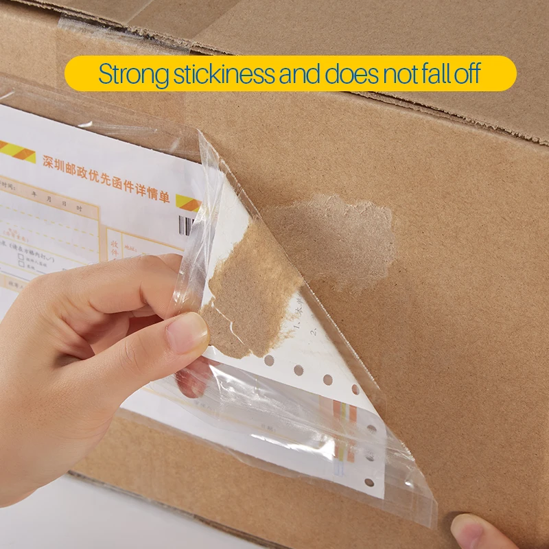 Tailored Size Adhesive Shipping Label Pouch/Sleeve for Letter Paper for Express Industrial Use Packing List Envelope