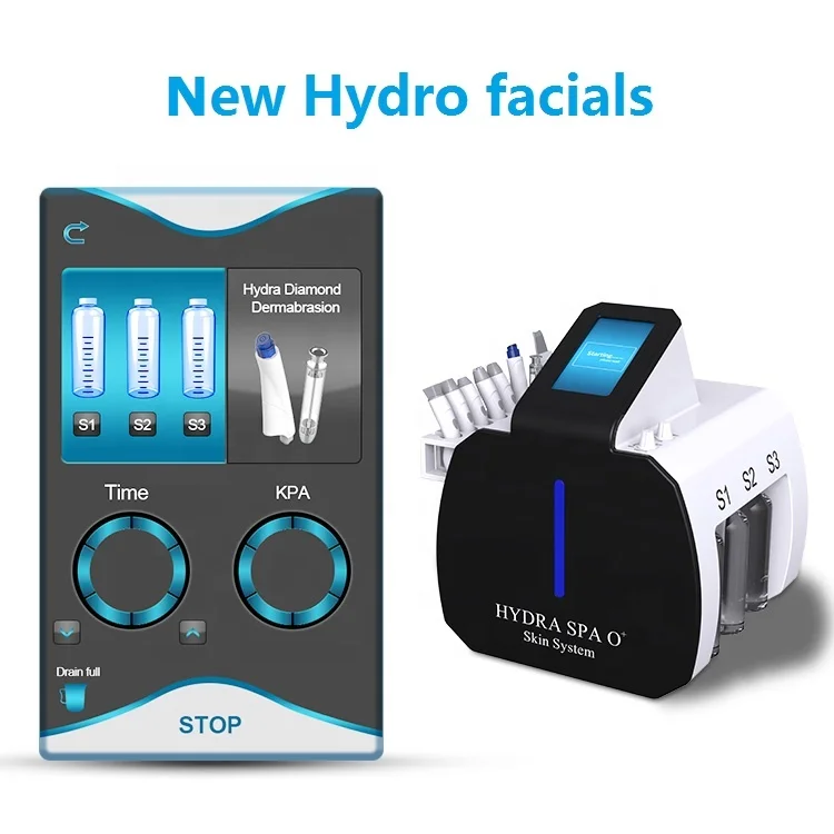 Portable 8 In 1 Power Peel Microdermabrasion Machine Diamond Dermabrasion Water Peeling Aqua Facial Machine Hydradermabrasion