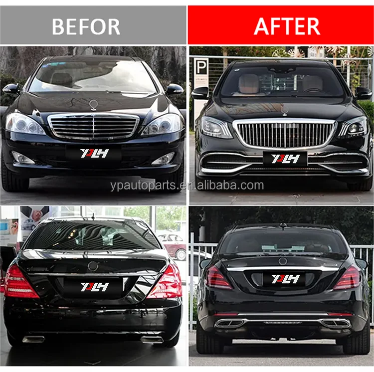 W221 Facelift Upgrade Body Kit For Mercedes-Benz W221 S Class 2006-2012 Year Upgrade to 2020 Year W222 May Style