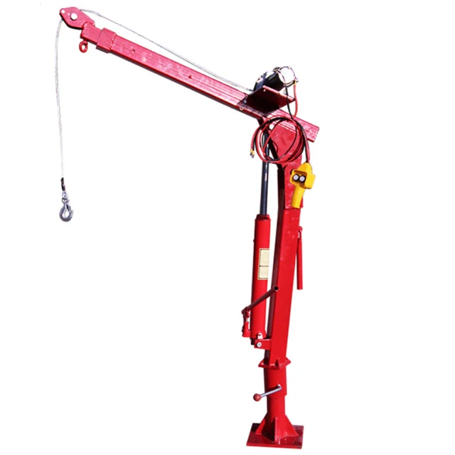 Mini Hydraulic Electric Winch 12v Pickup Truck crane truck Mounted Lifting Crane For Sale