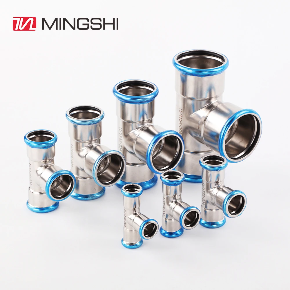 China Factory OEM 304/316L Stainless Steel Press Fit compression tube fittings for gas or water cooling System