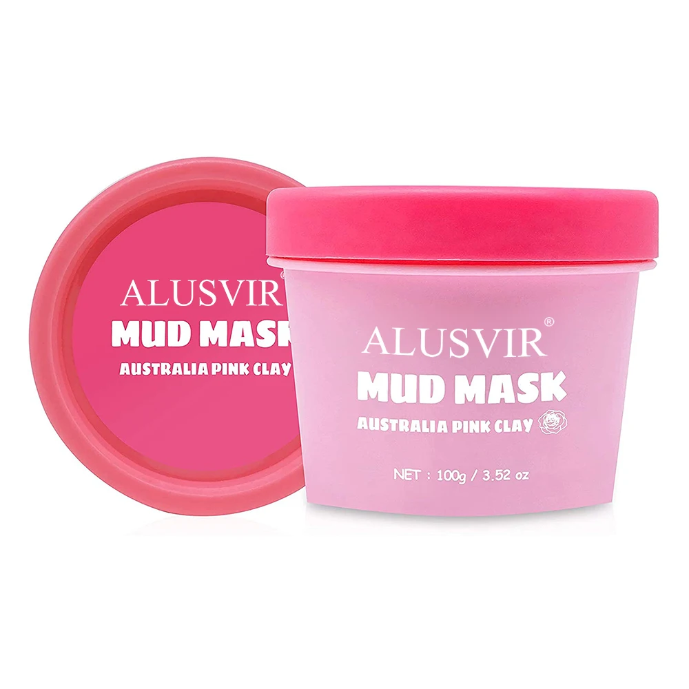 Organic Facial Acne Cleansing Moisturizing Whiten Face Mask Pink Clay Mud Masks Vegan Australian Private Label Claymask Beauty