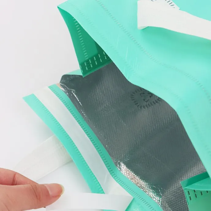 Heat Sealing Customized Logo Coated Waterproof Non-Woven Food Drink Coffee Milk Tea Takeaway Delivery Bag