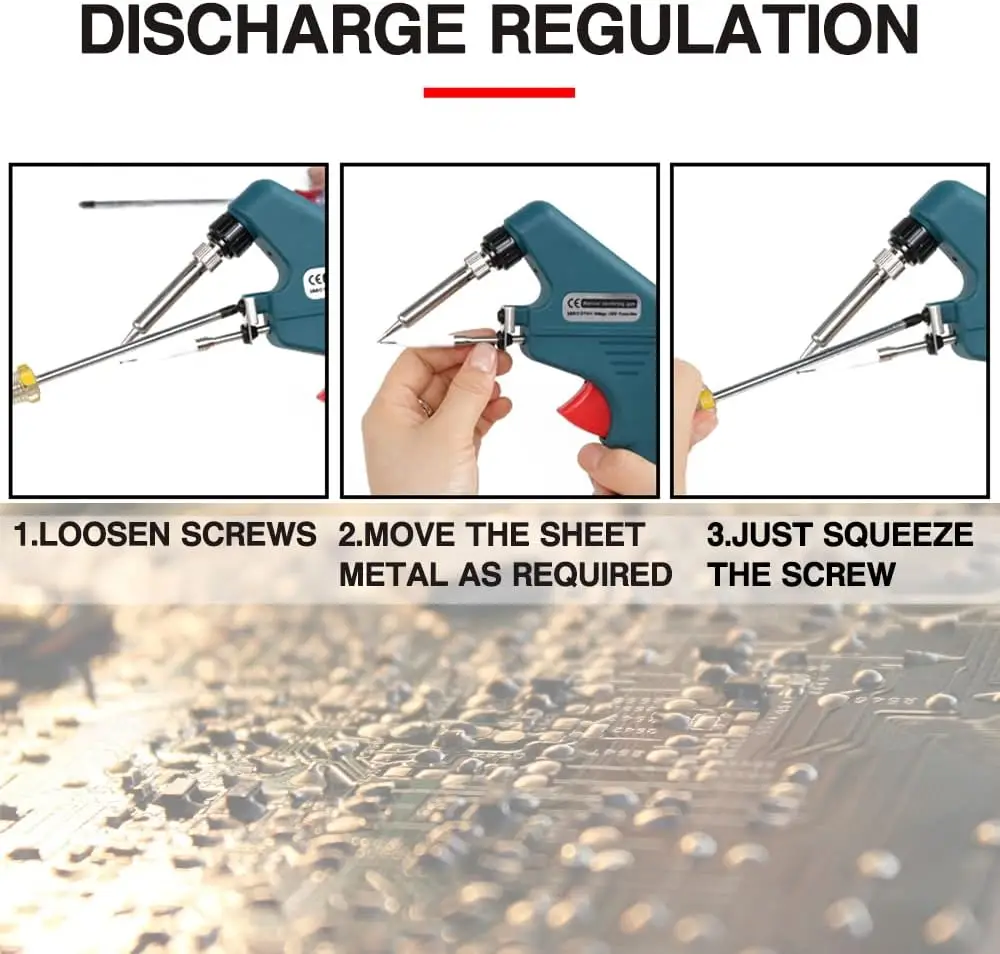Ceramic PTC heating core Hand-held Electric 60W Soldering Gun with automatic solder feed for Electrical Maintenance