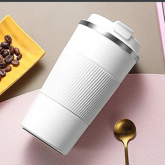 Double Stainless Steel 304 Coffee Thermos Mug Leak-Proof Non-Slip Car Vacuum Flask Travel Thermal Cup Water Bottle