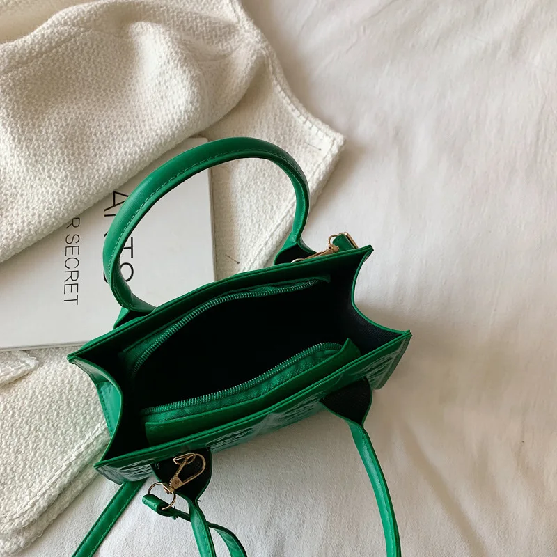 Luxury PU Leather Ladies Small Handbags Embroidered Shoulder Hand Bags for Women