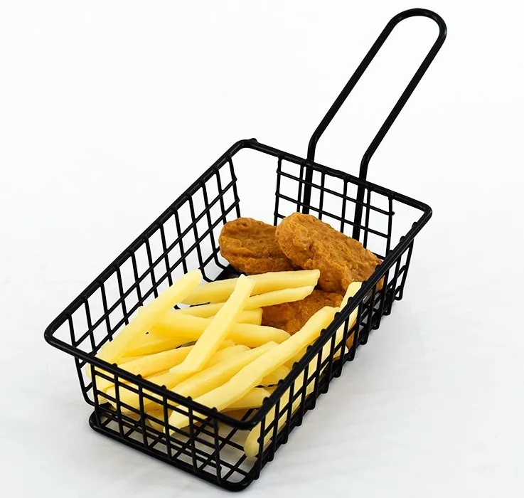 Mini Stainless Steel Fry Basket Wire Mesh French Chip
