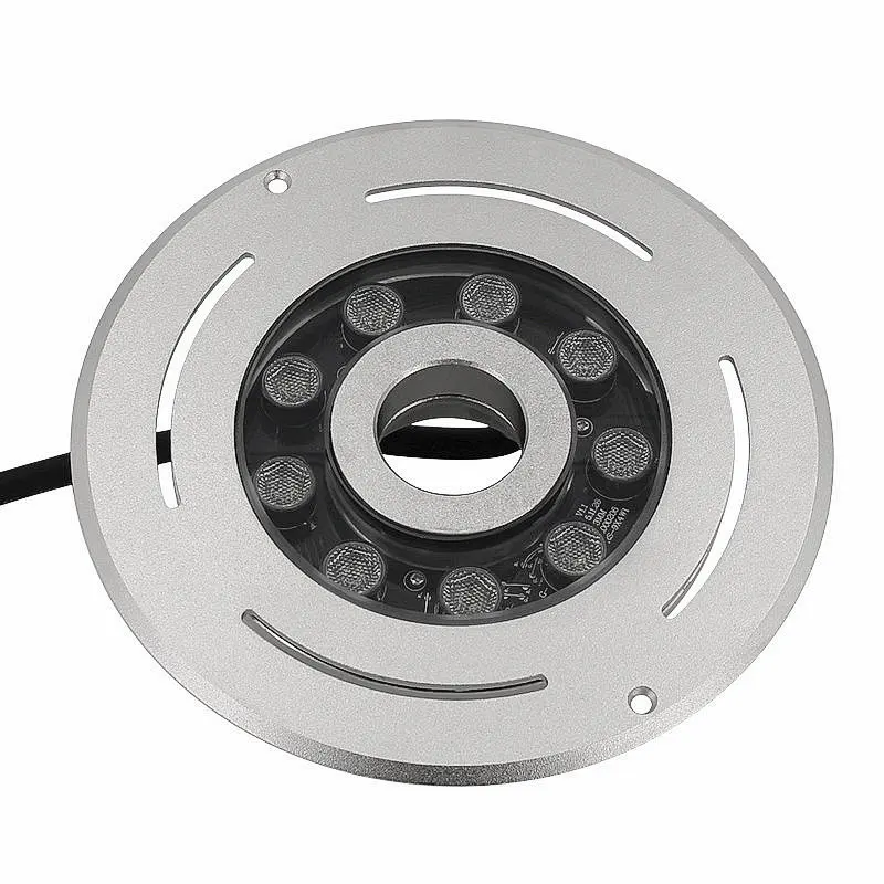 outdoor dmx controller rgb dancing music ip68 ac 24v 27w led underwater water pump fountain ring lights