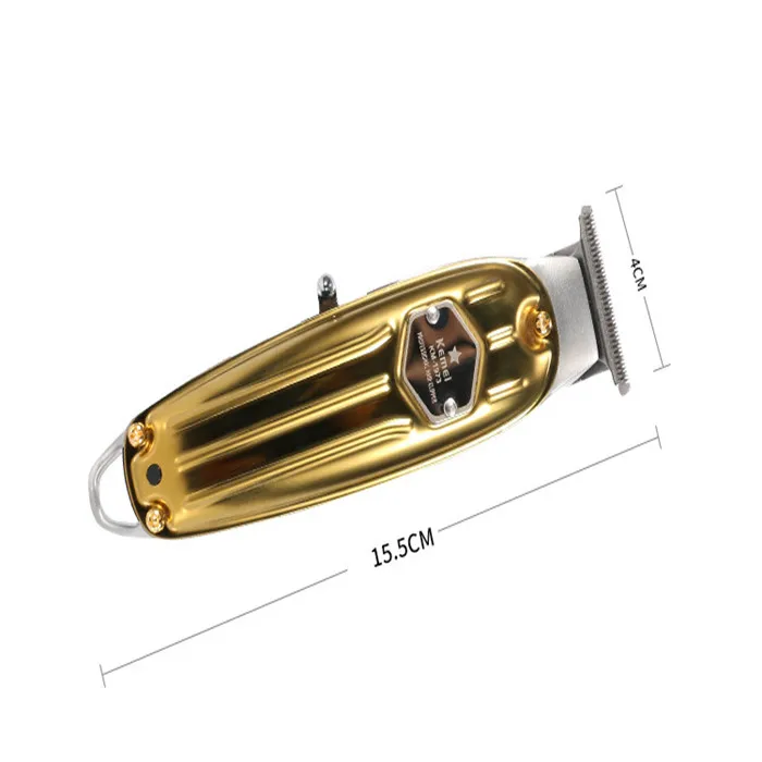 Portable USB rechargeable Kemei KM-1973 adjustable stainless steel blade hair trimmer clippers
