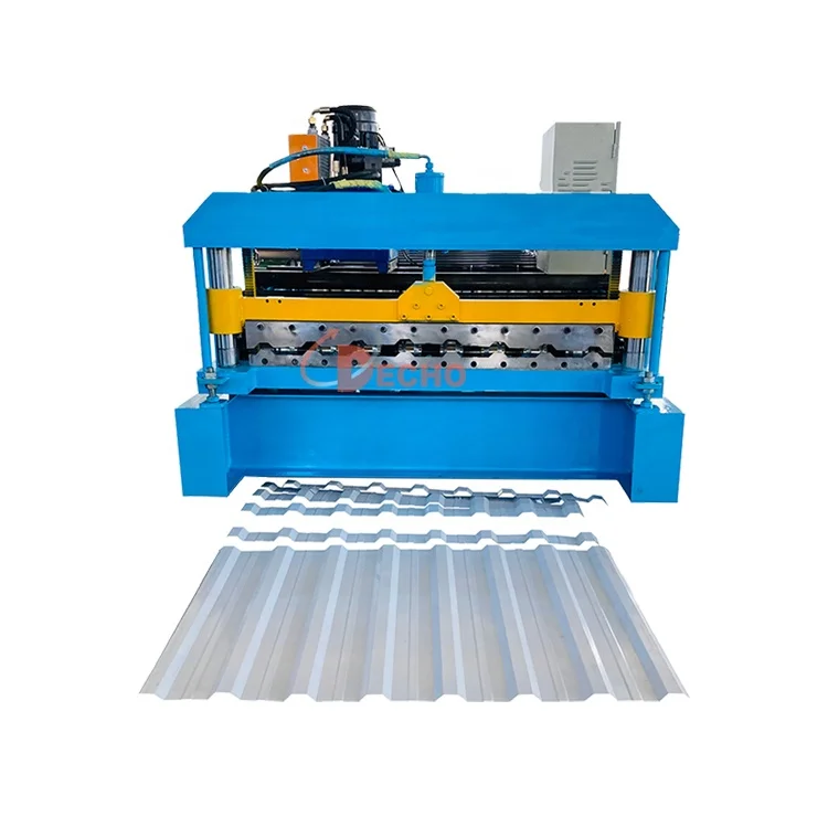 840 trapezoid metal roof panel making machine with 5 tons manual uncoiler single layer tile making machine