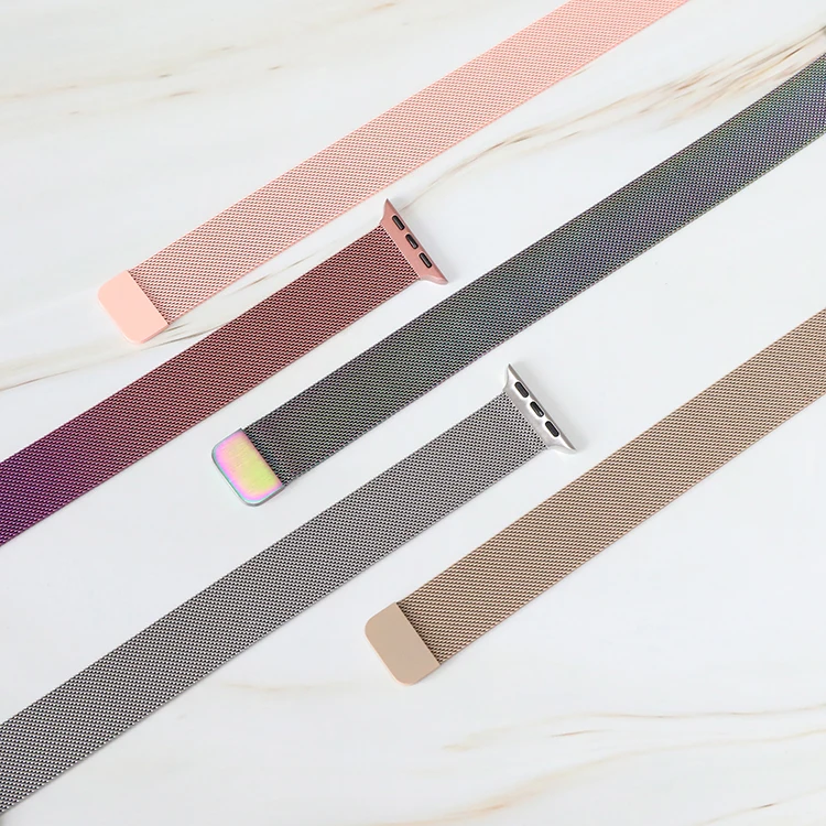 Milanese Metal Stainless Steel for Apple Watch band For iWatch Magnetic Strap Apple Watch Series 7 6 SE 5 4 3 2 1