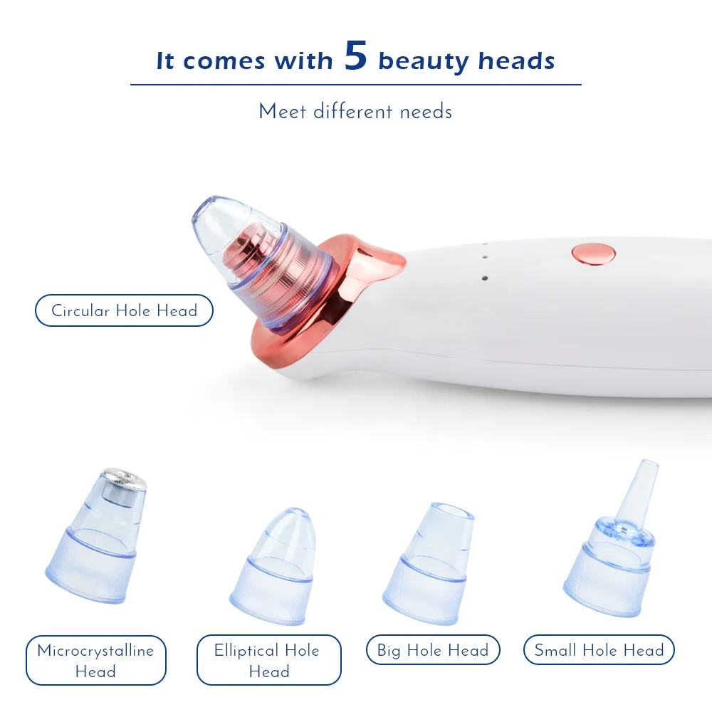 Facial Massage Electric Five Suction Pore Cleaner Dermabrasion Pore Skin Cleaner Vacuum Suction Blackhead Remover
