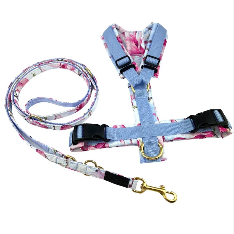 Cordura Fabric Pet Harness 3M Reflective Lightweight Breathable Harness High-Strength Adjustable and Durable Harness for Big Dog