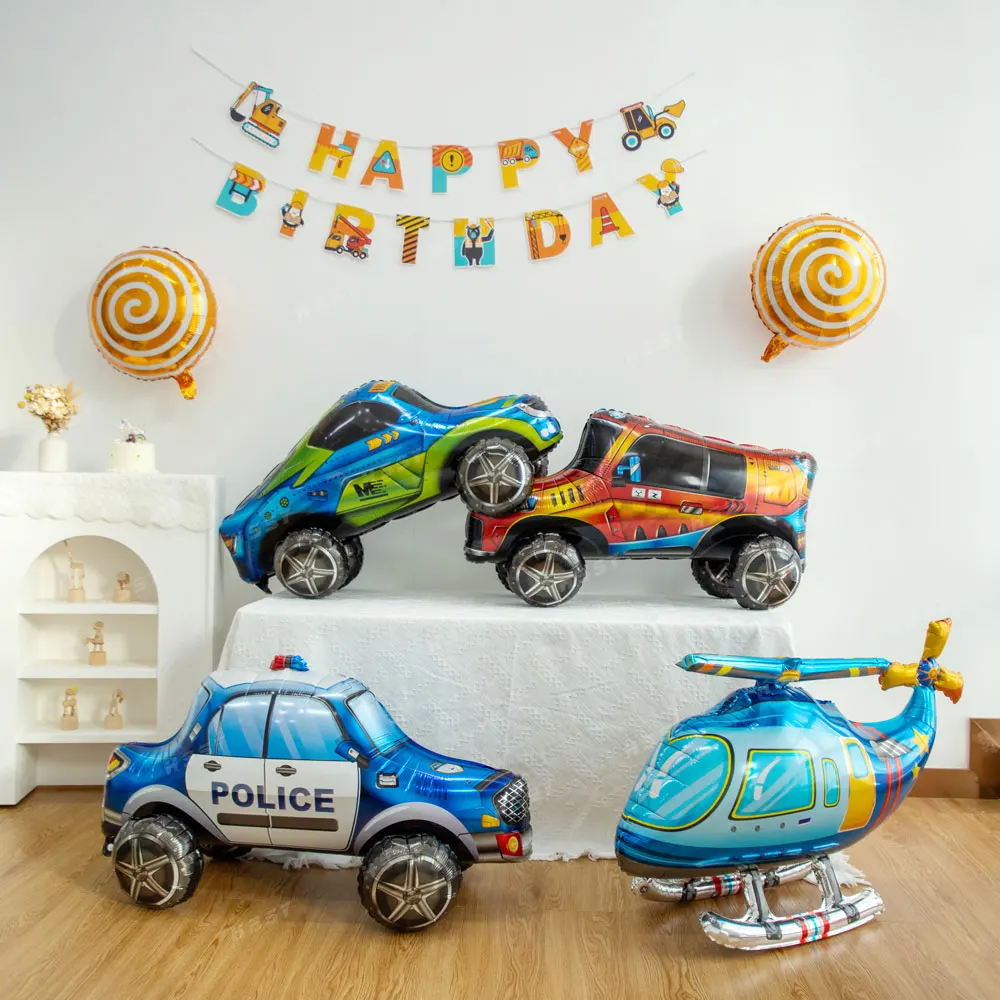 New Design Boy Gifts Inflatable Toys Party Decor globos Decoration parties Jeep Sports Car Shaped 3D Mylar Foil Balloons