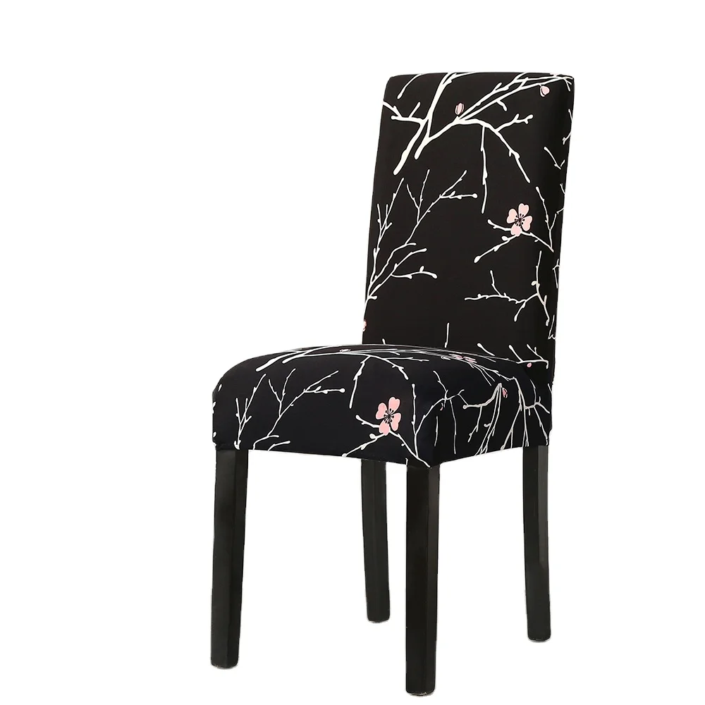 Spandex Elastic Printing Dining Chair Slipcover Modern Removable Anti-dirty Kitchen Seat Case Stretch Chair Cover for Banquet