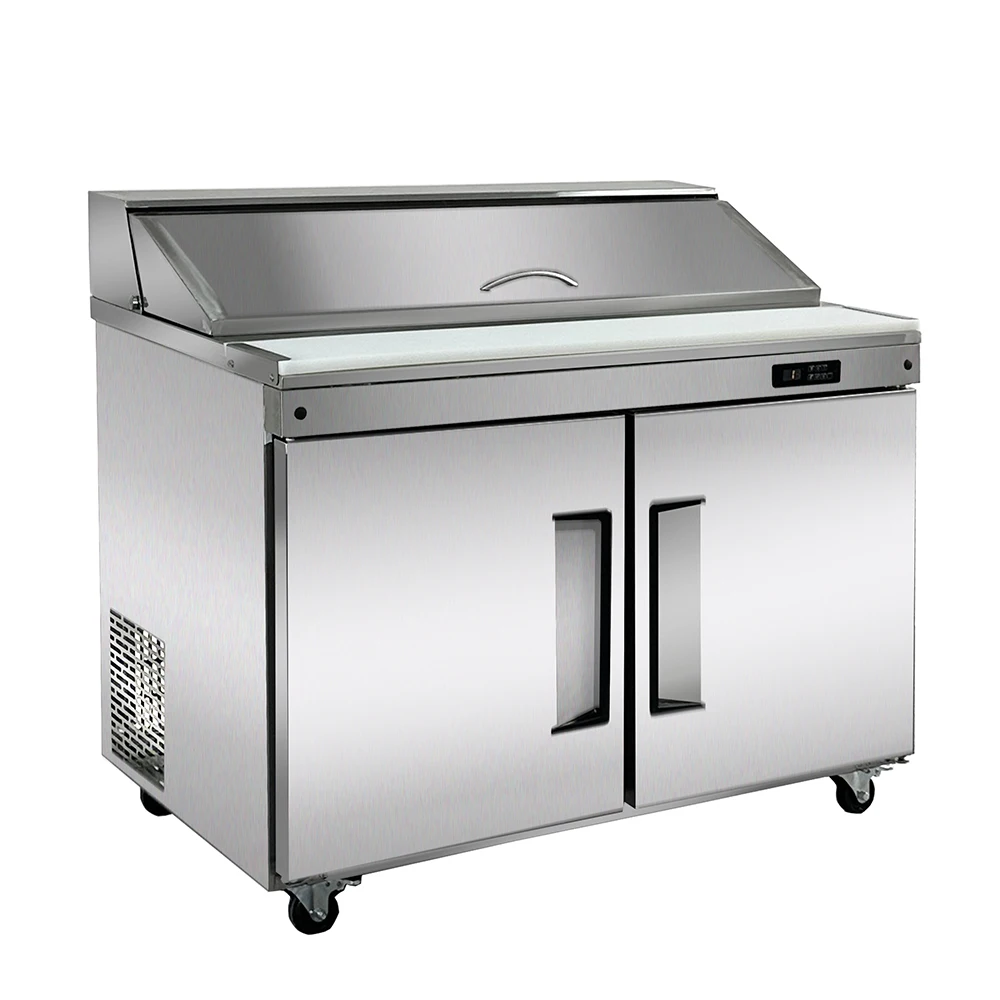 Commercial Kitchen Restaurant Bakery Pizza Salad Work Prep Table Freezer