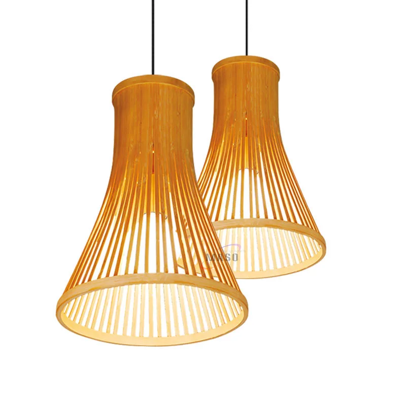 Rattan living room lamp decoration chandelier accessories ceiling light natural bamboo
