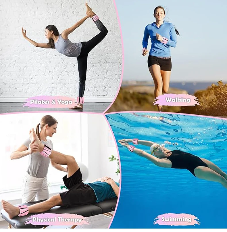 2 фунта тренировочный Регулируемый Браслет для тренировки голеностопного сустава запястья манжеты Утяжелитель упражнений силиконовый вес лодыжки