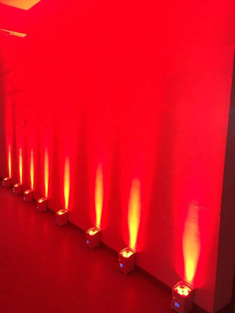 Winlite dmx wireless 4x6in1 rgbwa+uv  battery powered led par light uplights