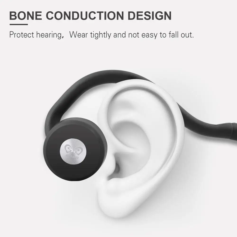 
Earfree foldable neckband bone conduction blue-tooth earphones open ear wireless bone conduction sport headphones 