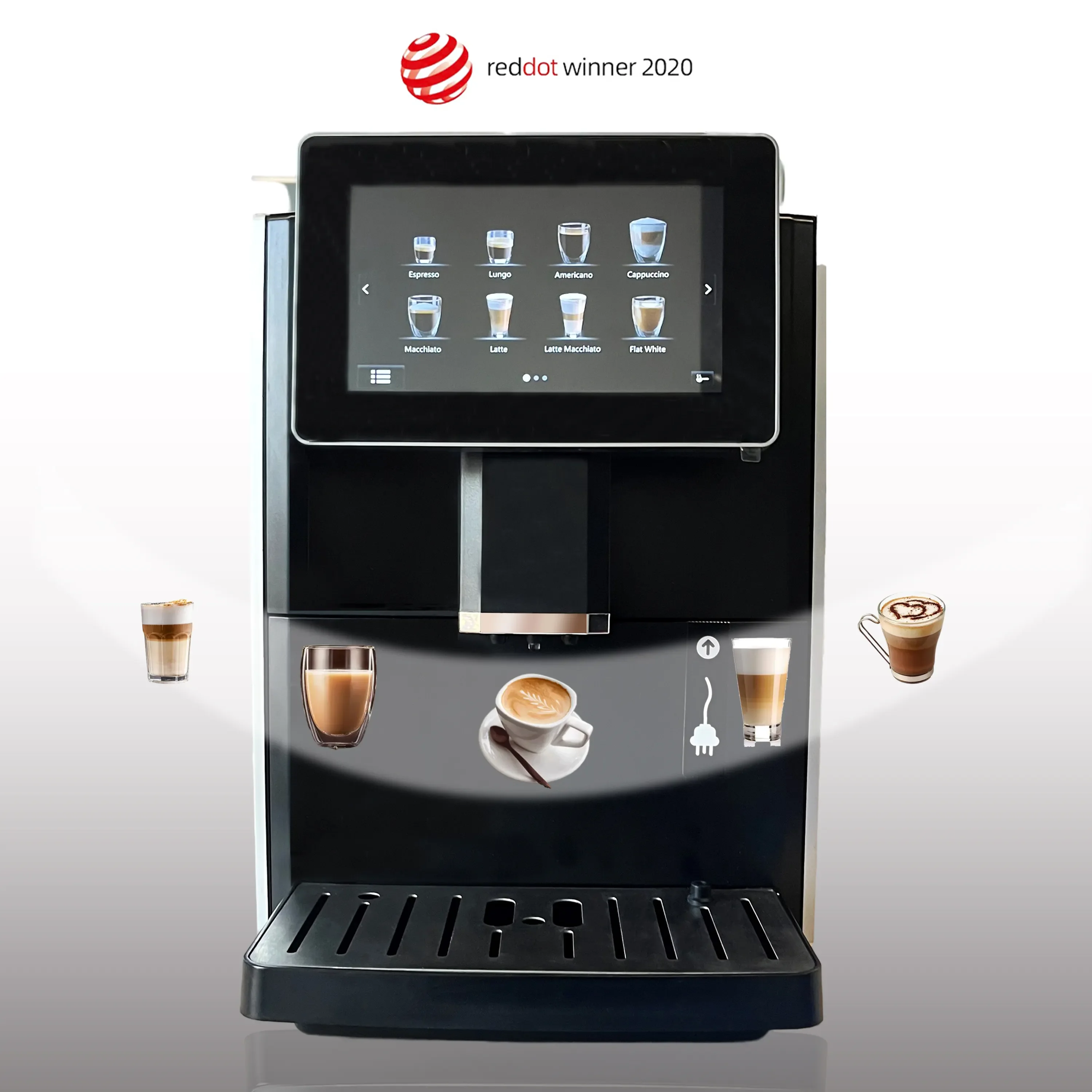 Commercial Touch Screen Control Stainless Steel Espresso Coffee Freshly Grinder Machine Automatic Smart Coffee Makers