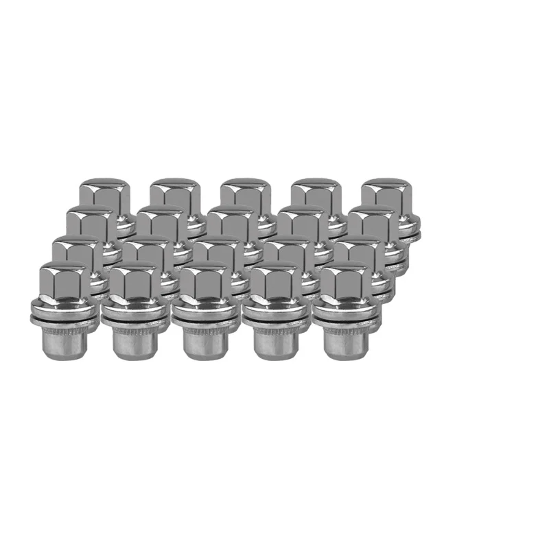 YJY PTD15 M12X1.5  47 MM chrome finish 22 mm hex flat washer wheel nut