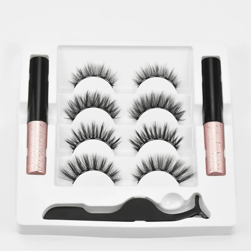 Best Selling False Eyelash Synthetic Lashes 7mm Faux 5d 3d Mink Eyelashes 3d Silk Eyelash Vendor