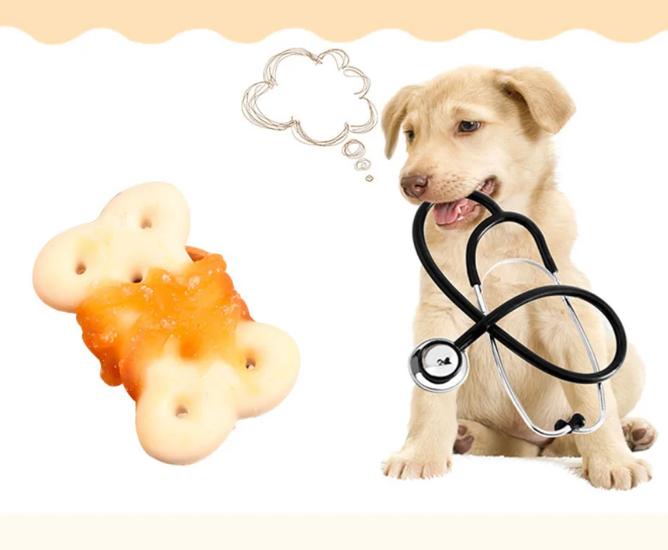  Chicken Wrapped White Bone Shaped Biscuits Food Dog Pet Snack Ttreat