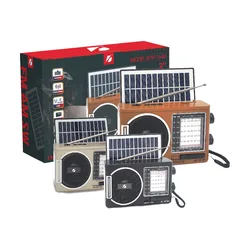 Survival Kit Handfree Renewable Panels Loud Portable Speaker with Solar Lights Emergency Powered Am Fm Sw Radio