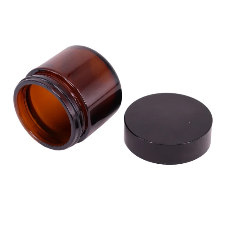 cosmetic glass jars skin care brown cream jar 100g