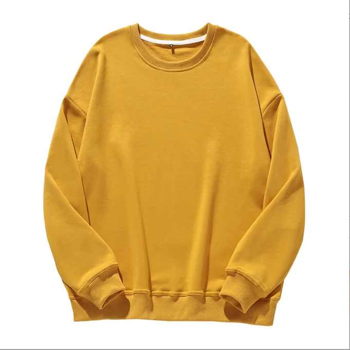 320G Round Neck Loose Crewneck Sweater Unisex 11 Solid Color Long Sleeve Blank Couple Crew Sweaters